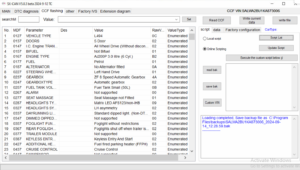 Reading ECU memory functions on a Land Rover with the SX-CAN tool