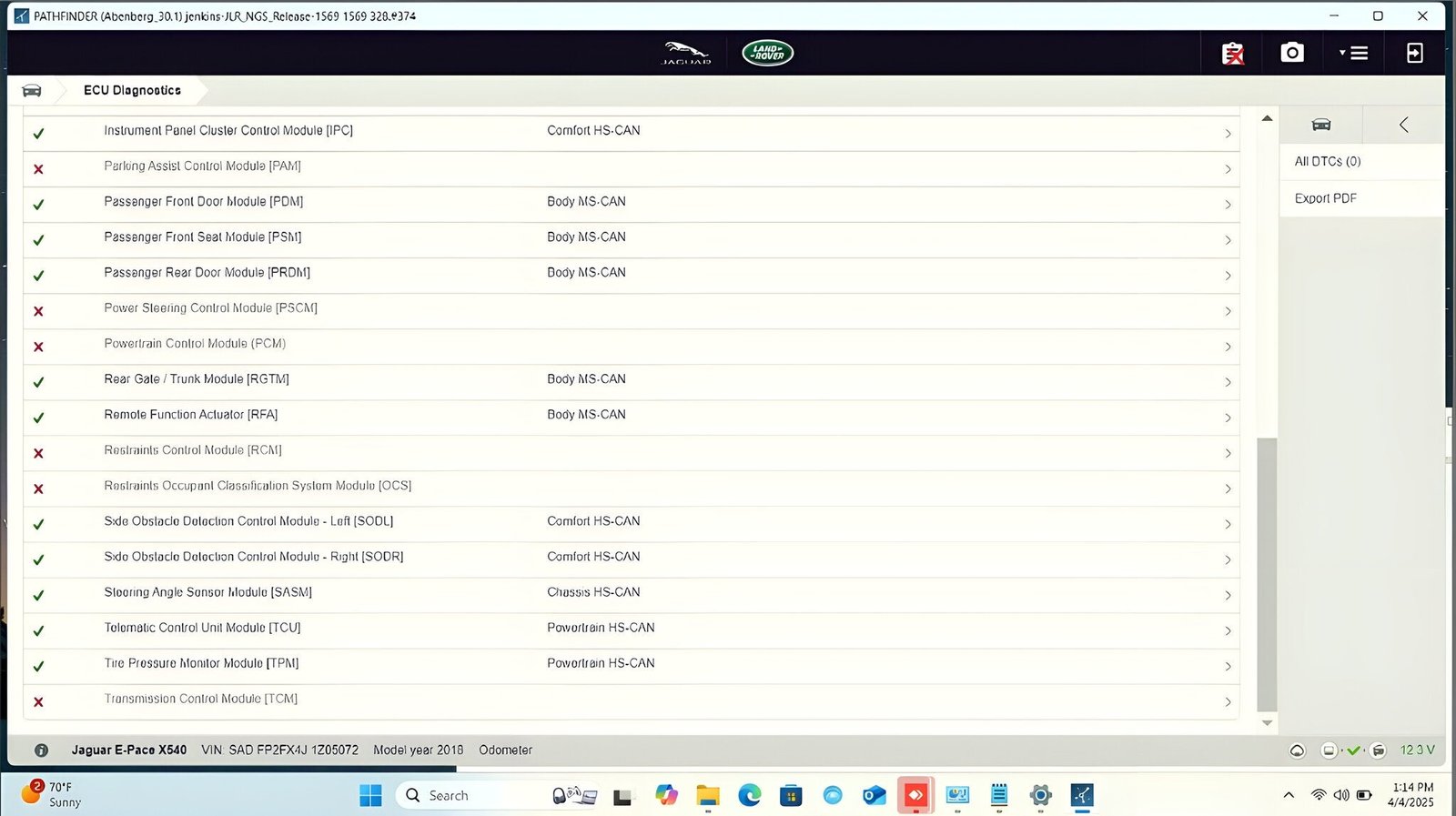 JLR PATHFINDER SOFTWARE OEM DIAGNOSTICS,
PROGRAMMING & CODING - Image 5