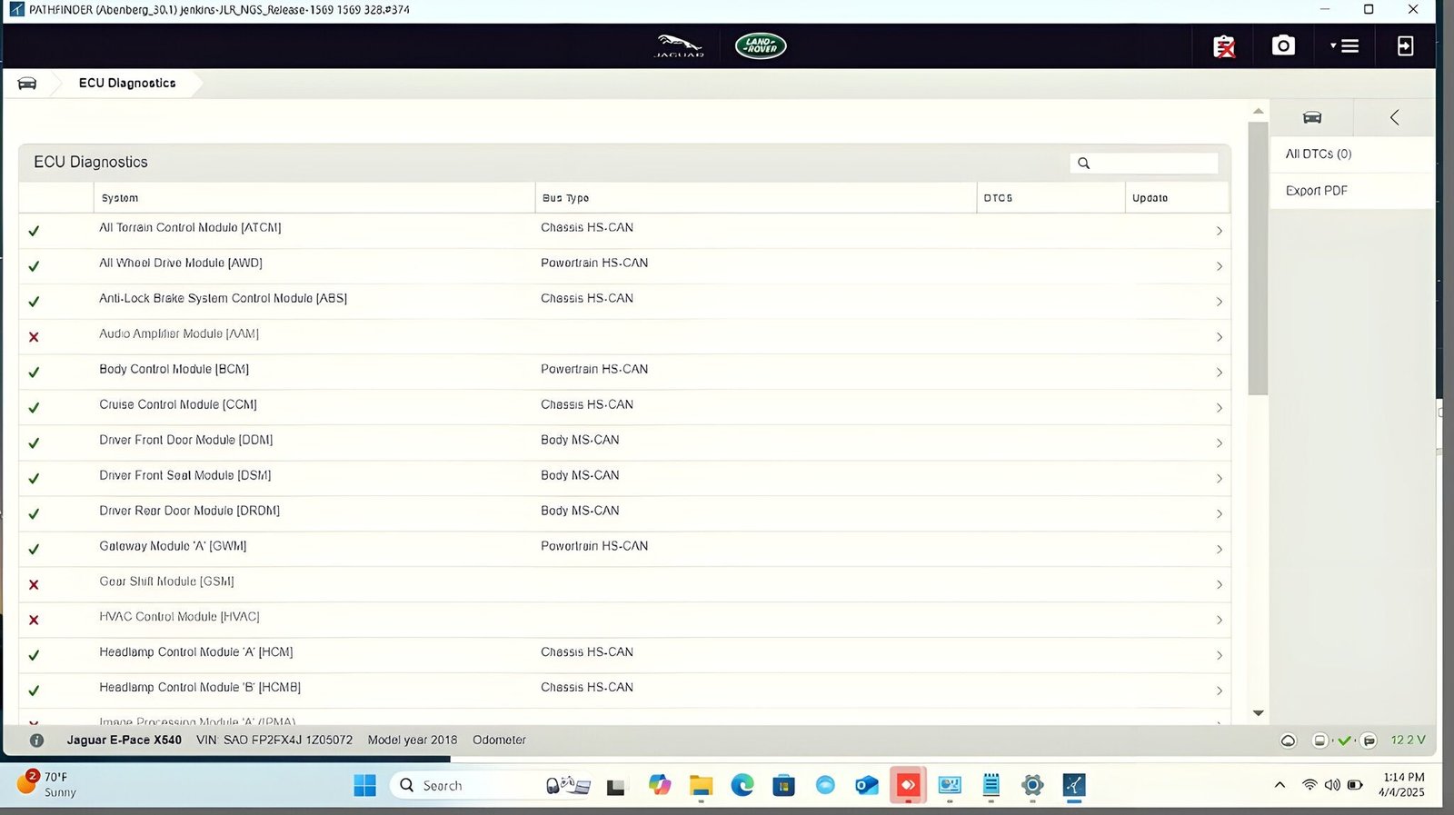 JLR PATHFINDER SOFTWARE OEM DIAGNOSTICS,
PROGRAMMING & CODING - Image 4